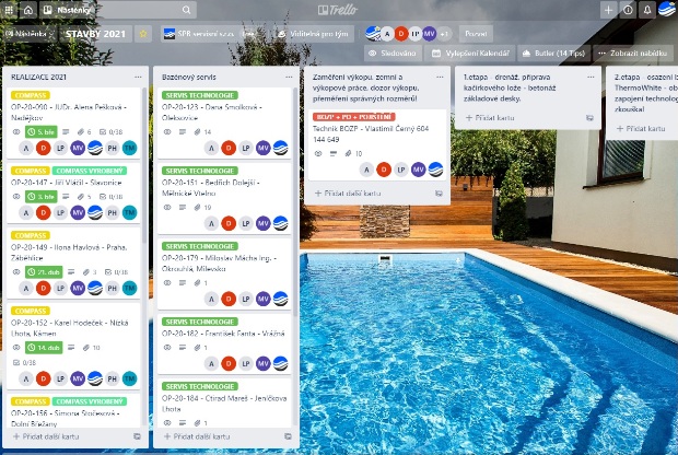 Elektronický stavební deník – aplikace Trello